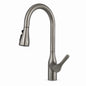 High-Arc Pull-Down Kitchen Faucet with Slim Spray Head, Brushed Nickel