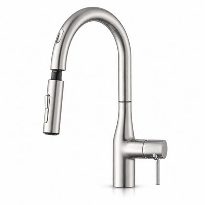 Pull-Down Kitchen Faucet with Dual-Function Sprayer, Brushed Nickel