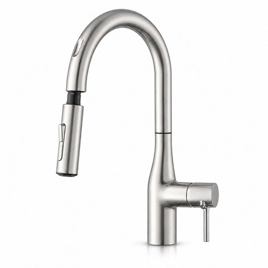 Pull-Down Kitchen Faucet with Dual-Function Sprayer, Brushed Nickel