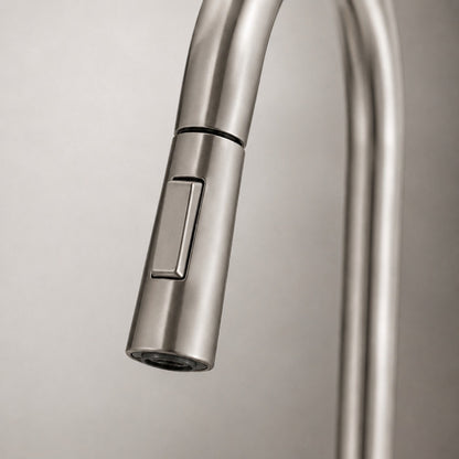 Pull-Down Kitchen Faucet with Dual-Function Sprayer, Brushed Nickel