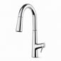 Modern Pull-Down Kitchen Faucet with High-Arc Spout, Polished Chrome