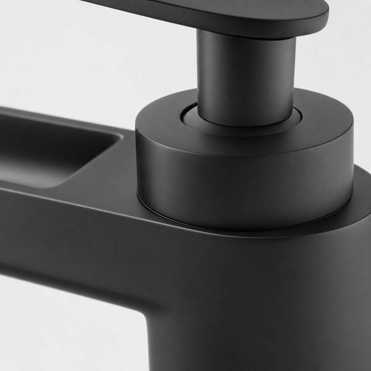 Waterfall Single Handle 1-Hole Bathroom Sink Faucet, Matte Black
