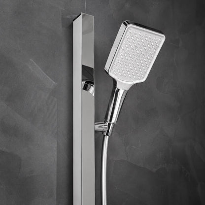 Wall-Mounted Thermostatic Shower Panel with Handheld Shower, Polished Chrome