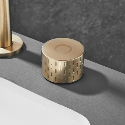 Swivel Spout 3-Hole Widespread Bathroom Sink Faucet, Dual-Handle Brass Faucet, Brushed Gold / Gunmetal / Matte Black / Chrome