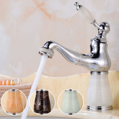 Vintage Single-Hole Bathroom Faucet, High Arc Brass Faucet