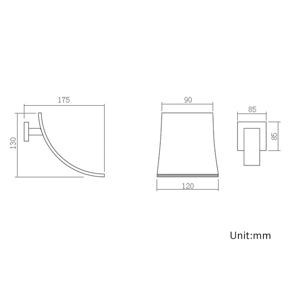 Brushed Gold Modern Wall-Mount Bathroom Faucet, 2-Hole Single-Handle Waterfall Spout Faucet