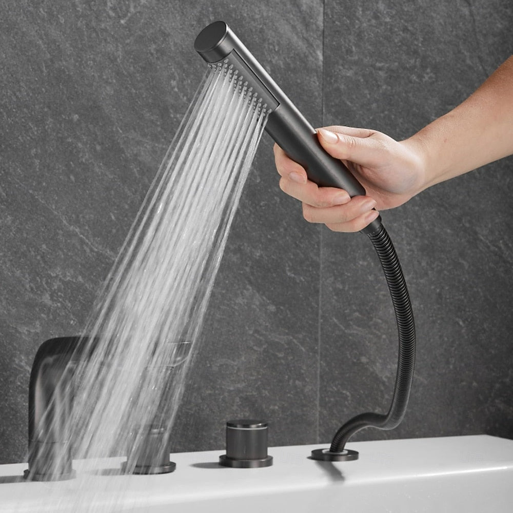Waterfall Single-Hole Bathroom Faucet, Single-Handle Brass Vanity Faucet