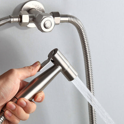 Stainless Steel Handheld Bidet Sprayer, Wall-Mount Bidet Faucet with Shower Hose / Bracket