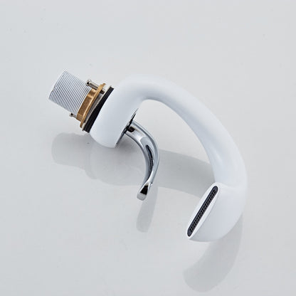 Modern Waterfall Single-Hole Bathroom Faucet, Single-Handle Brass Body Faucet, Matte Black / Brushed Nickel / Chrome / Matte White