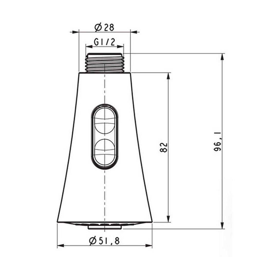Dual-Function Pull-Down Kitchen Faucet Replacement Spray Head, Chrome Finished ABS Plastic Sprayer Nozzle