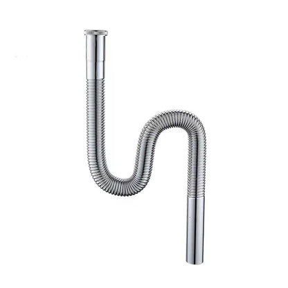 Flexible Expandable Waste Drain Hose, Universal Basin Sink Connector, Chrome / Antique Brass