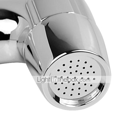Chrome Handheld Bidet Sprayer, Single-Handle Wall-Mount Toilet Faucet with Hose / Bracket