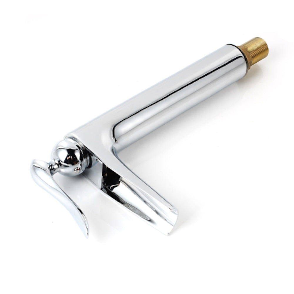 Tall Waterfall Vessel Bathroom Faucet, Single-Handle Brass Faucet, Chrome / Brushed Nickel / Oil-Rubbed Bronze
