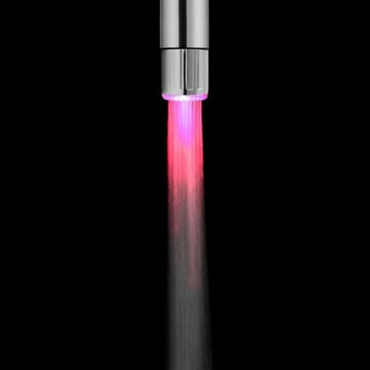 LED Temperature Sensor RGB 3- Chrome Faucet Aerator, Modern ABS Plastic Screw-On Tap Adapter