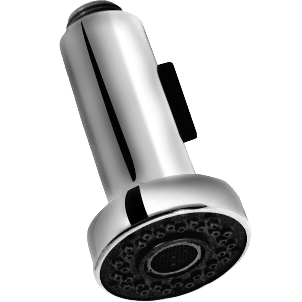 Dual-Mode Pull-Out Replacement Spray Head, ABS Plastic Kitchen Faucet Sprayer, Chrome / Matte Black