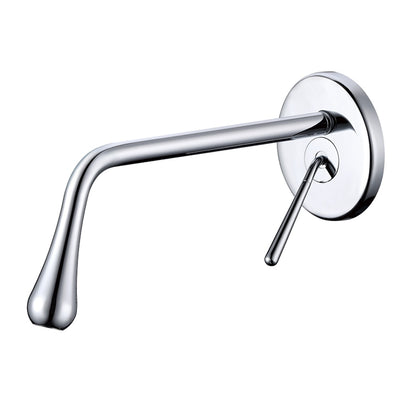 Wall-Mount Single-Handle Bathroom Faucet, Rotatable Spout Brass Faucet, Matte Black / Chrome / Brushed Gold / Gunmetal