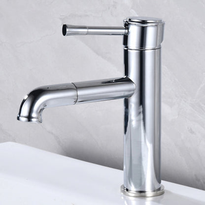 Pull-Out Vintage Brass Bathroom Sink Faucet, Single-Hole Swivel Spout Faucet, Antique Brass / Chrome / Oil-Rubbed Bronze / Brushed Gold