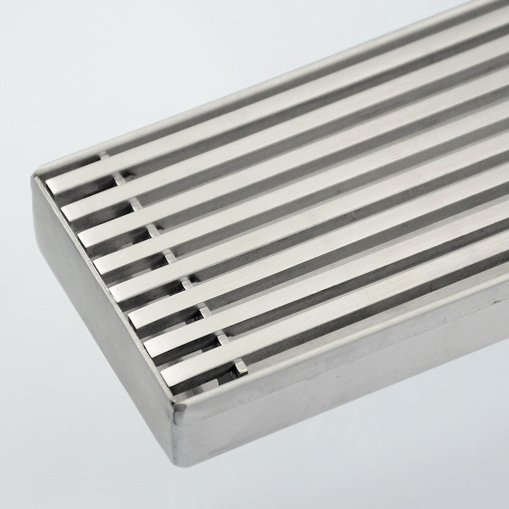 Stainless Steel Linear Floor Shower Drain, Modern Rectangular Trench Drain