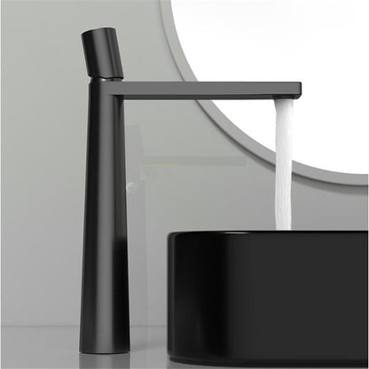Waterfall Modern Vessel Sink Faucet, Tall Single-Handle Bathroom Faucet, Chrome / Matte Black / Brushed Gold / Matte White / Gunmetal