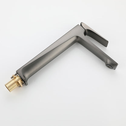 Modern Single-Hole Vessel Sink Faucet, Single-Handle Tall Bathroom Faucet, Brushed Gold / Matte Black / Chrome / Matte White / Gunmetal