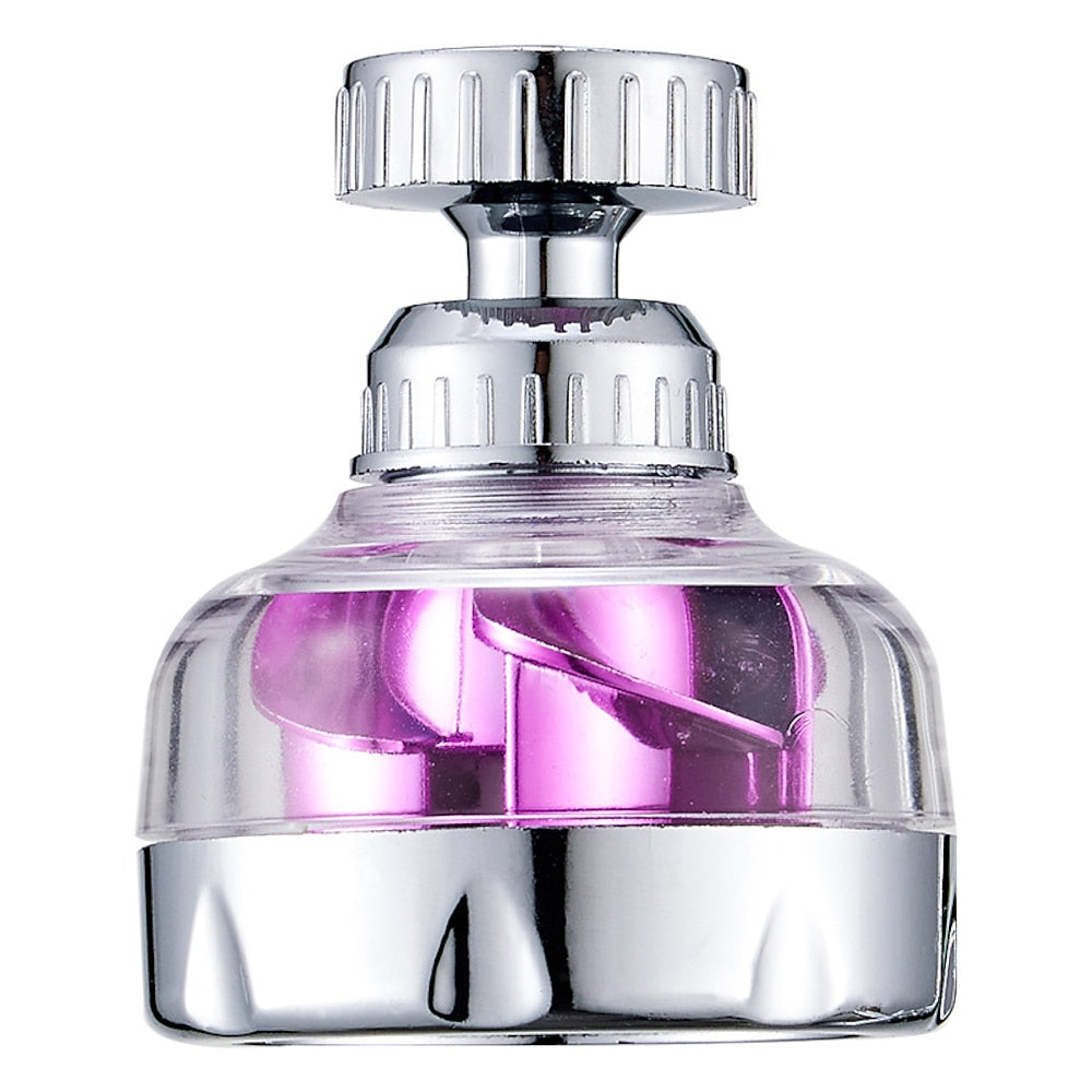 Chrome 360-Degree Swivel Faucet Aerator, Splash-Proof Faucet Spray Head for Kitchen Sink