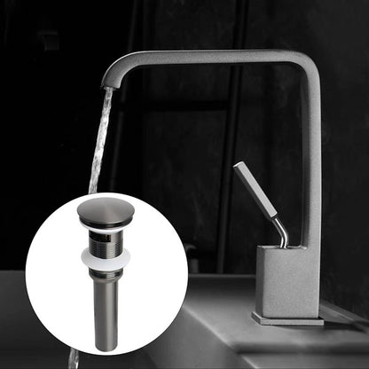 Modern Waterfall Bathroom Faucet, Single-Handle Single-Hole Faucet, Matte Black / Matte White / Gunmetal