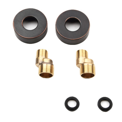 Oil-Rubbed Bronze Antique Wall-Mount Shower Faucet System, 3-Function Dual-Handle Brass Faucet with 8-Inch Rainfall Showerhead / Handheld Shower
