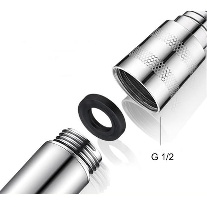 Kink-Free Flexible Handheld Shower Hose, 360-Degree Swivel Replacement Shower Tube, Chrome / Matte Black / Matte White / Stainless Steel