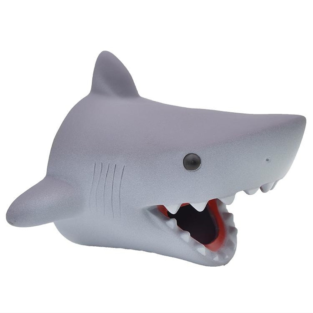 Cartoon Shark Gray Silicone Faucet Extender, Splash-Proof Water Guide Extender for Kids