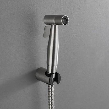 No-Drilling Wall-Mount Bidet Sprayer Set, Handheld Toilet Shattaf Sprayer, Stainless Steel / Matte Black