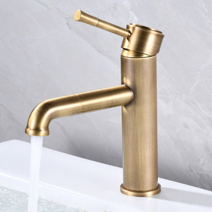 Pull-Out Vintage Brass Bathroom Sink Faucet, Single-Hole Swivel Spout Faucet, Antique Brass / Chrome / Oil-Rubbed Bronze / Brushed Gold