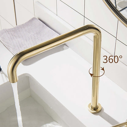 360-Degree Swivel Vessel Sink Faucet, Single-Handle 2-Hole Widespread Basin Faucet, Brushed Gold / Chrome / Matte Black / Rose Gold