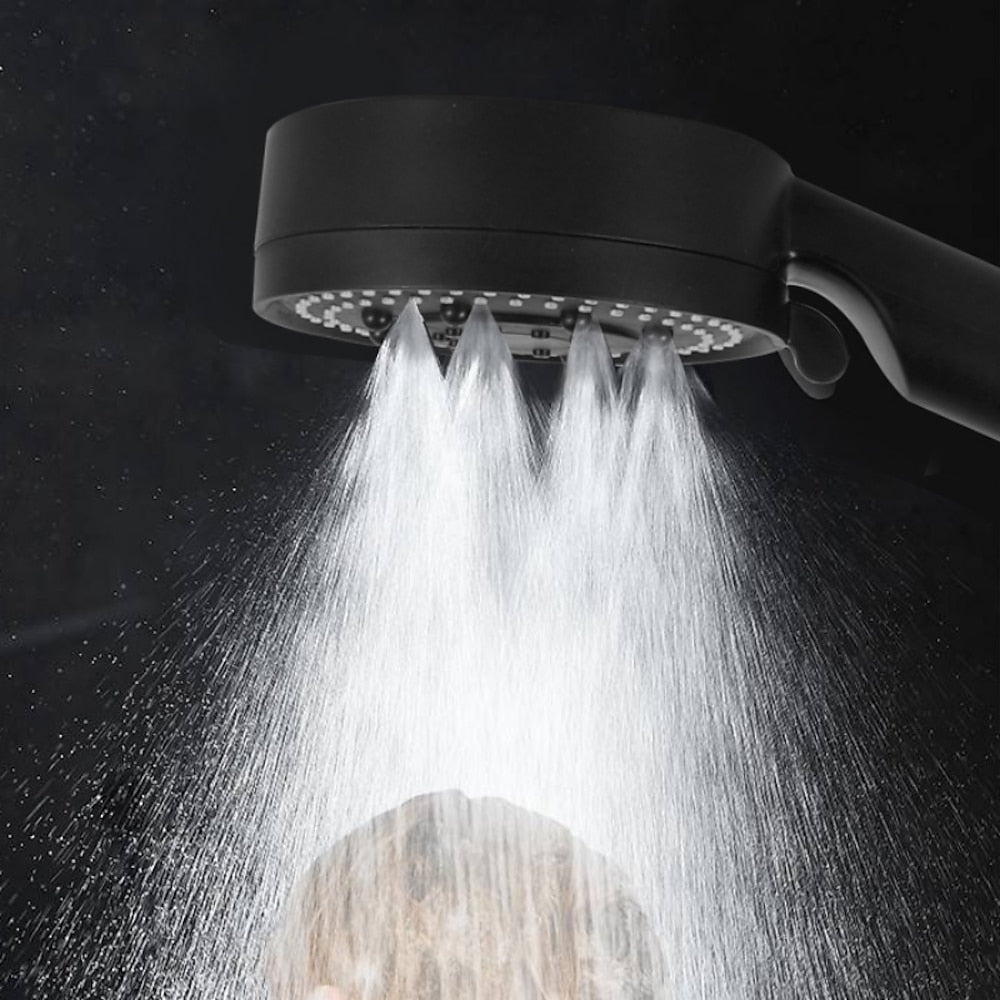 5-Spray Mode Matte Black Handheld Shower Head, High-Pressure Bathroom Showerhead