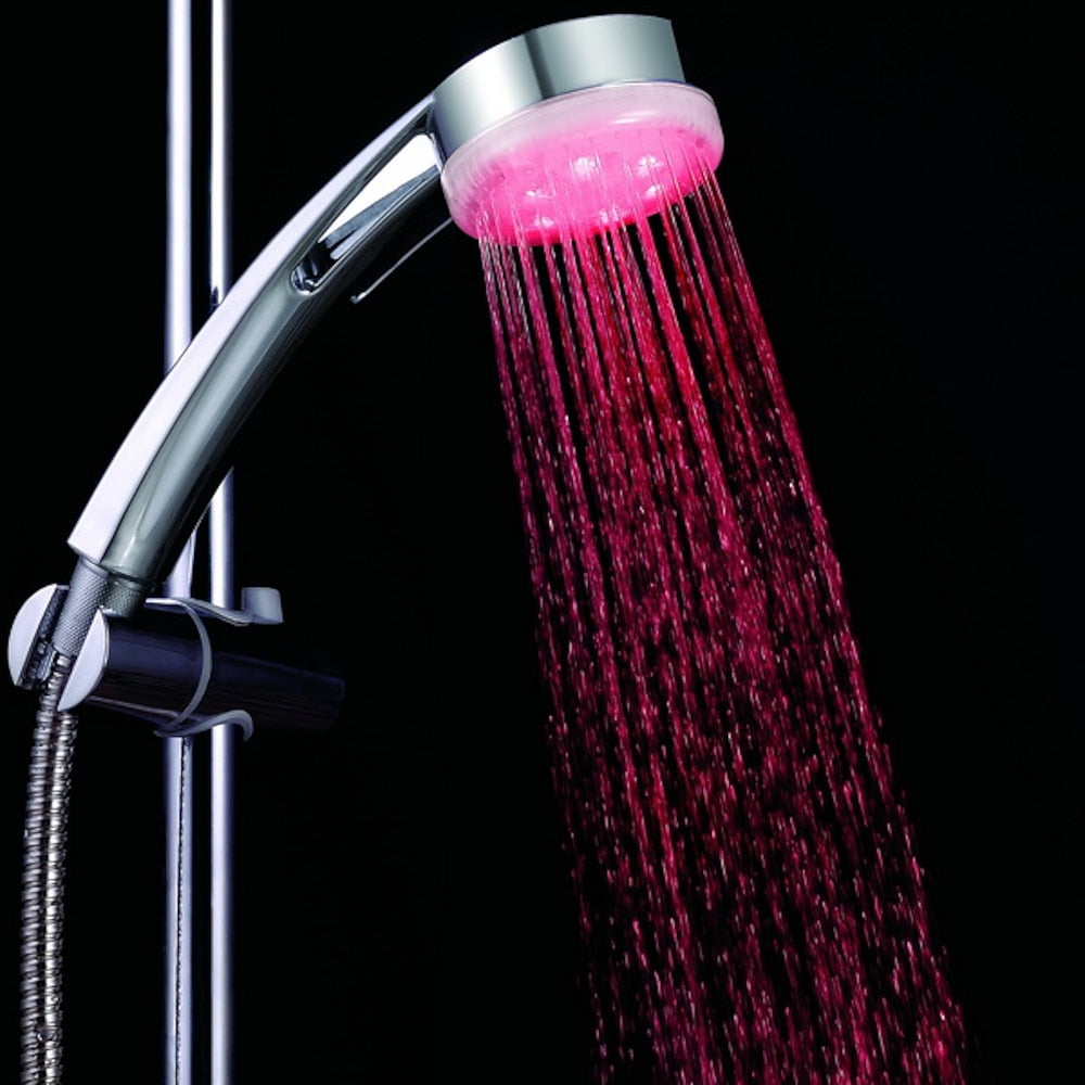 LED -Changing Chrome Handheld Showerhead, Contemporary ABS 2-Mode Spray Showerhead