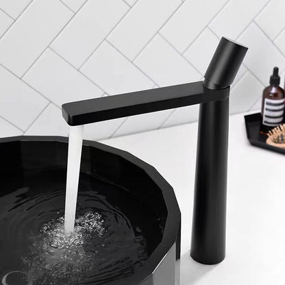 Waterfall Modern Vessel Sink Faucet, Tall Single-Handle Bathroom Faucet, Chrome / Matte Black / Brushed Gold / Matte White / Gunmetal