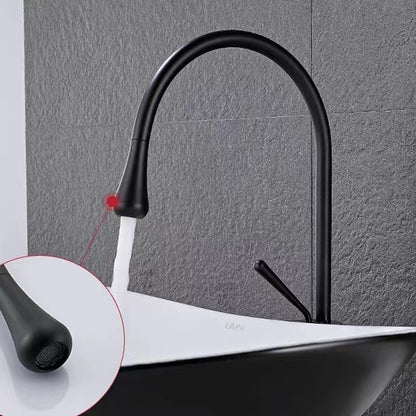 Rotatable High Arc Vessel Sink Faucet, Single-Hole Single-Handle Brass Faucet