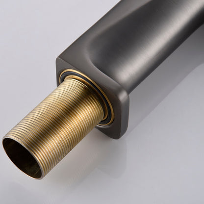 Modern Single-Hole Bathroom Faucet, Single-Handle Brass Sink Faucet, Matte Black / Brushed Gold / Gunmetal / Chrome / Matte White
