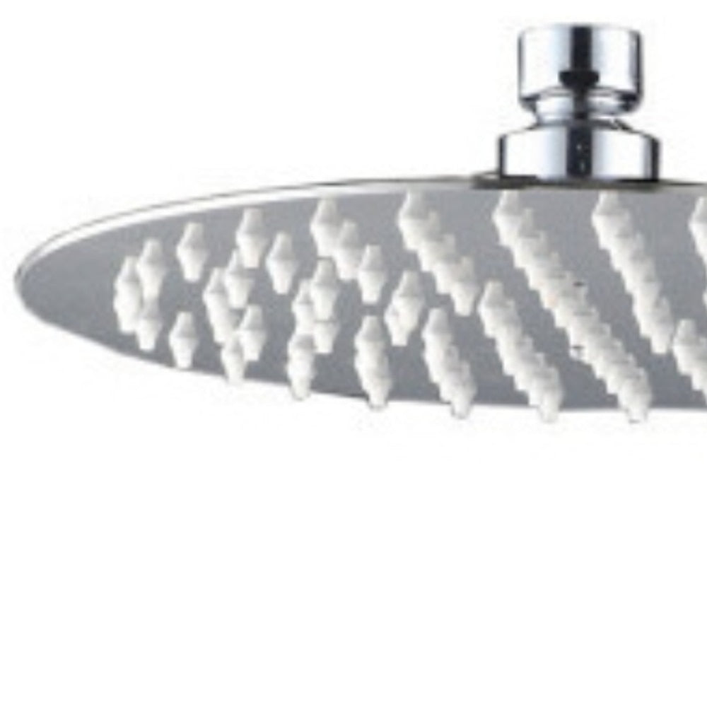 Chrome Round Rain Shower Head, Contemporary Stainless Steel Top Spray Showerhead