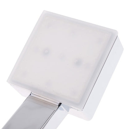 LED -Changing Chrome ABS Square Hand Shower, Dual-Spray Mode Handheld Showerhead