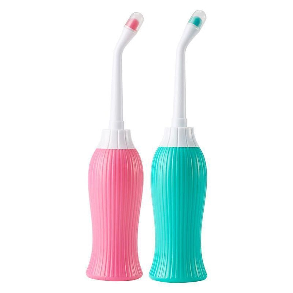 Modern Handheld Squeeze Bidet Bottle, Portable Travel Wash Sprayer with Detachable Nozzles, Multi