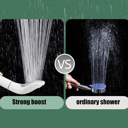 Matte White High Pressure Handheld Shower Head, Modern ABS Purifying Hand Shower