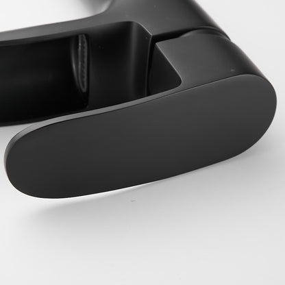 Modern Waterfall Vessel Sink Faucet, Single-Handle Brass Faucet, Matte Black / Chrome