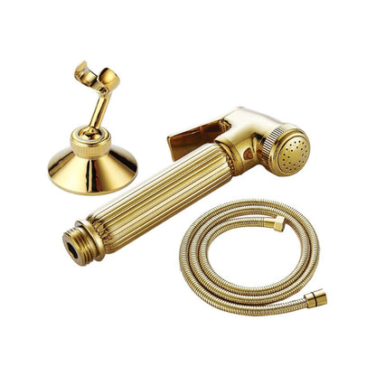Antique Wall-Mount Brass Handheld Bidet Sprayer, Single-Handle Self-Cleaning Toilet Bidet Sprayer, Antique Brass / Brushed Gold / Matte Black