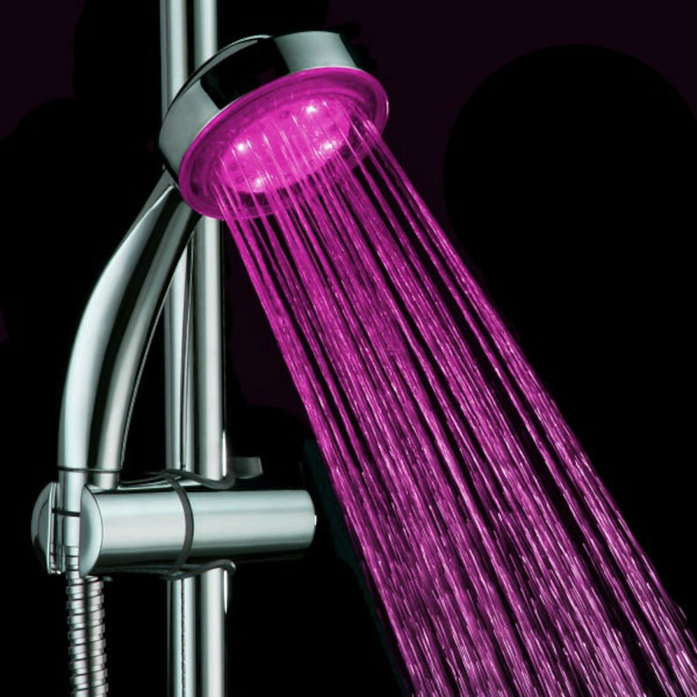 Chrome LED -Changing Handheld Showerhead, 2-Spray Mode Hand Shower
