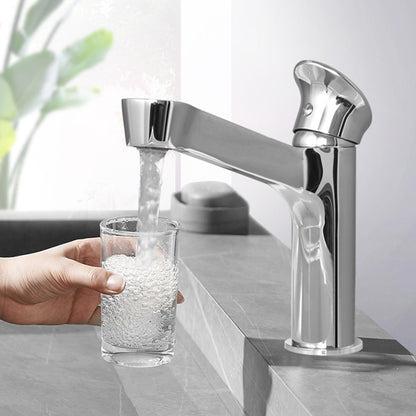 Modern Waterfall Bathroom Faucet, Single-Hole Brass Single-Handle Faucet, Matte Black / Matte White / Gunmetal / Chrome / Brushed Gold