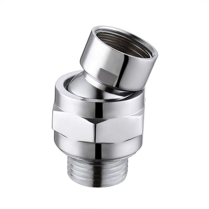 Chrome Modern Brass Swivel Ball Joint Shower Head Adapter, Angle Adjustable Shower Head Adapter