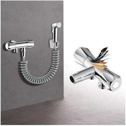 Electroplated ABS Handheld Bidet Sprayer, Self-Cleaning Toilet Faucet with PVC Hose / Valve