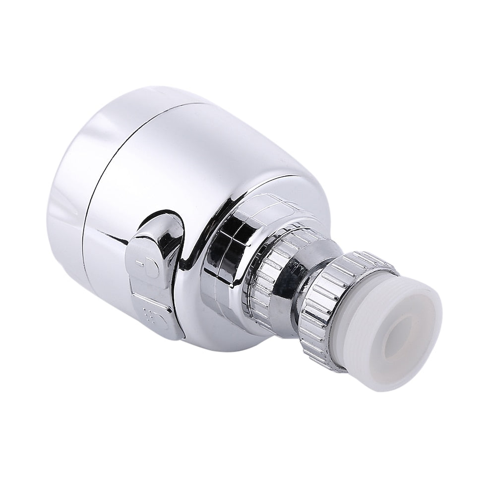 Chrome 360-Degree Swivel Faucet Aerator, Dual Spray Mode Spray Head Attachment