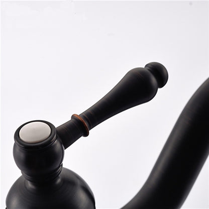 360-Degree Swivel Single-Hole Bathroom Faucet, Single-Handle High Arc Faucet, Antique Brass / Oil-Rubbed Bronze / Brushed Nickel / Chrome