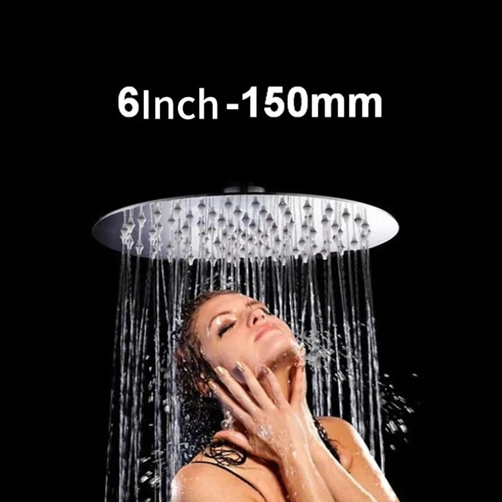 Ultra-Thin Rainfall Shower Head, Modern Stainless Steel Shower Head
